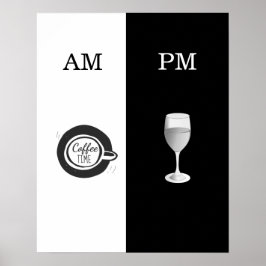 Póster Poster de Café y Vino