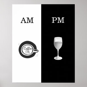 Póster Poster de Café y Vino