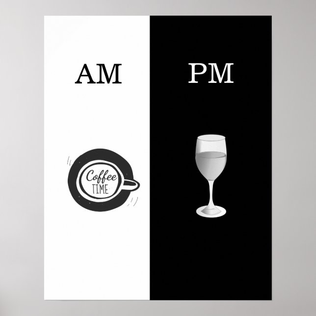 Póster Poster de Café y Vino (Frente)