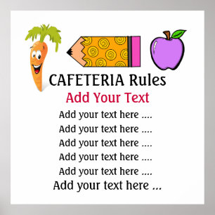 Póster Poster de Cafetería Escolar - SRF