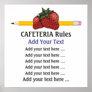 Póster Poster de Cafetería Escolar - SRF