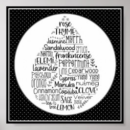 Póster Poster de caída de aceite esencial