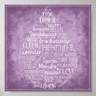 Póster Poster de caída de aceite esencial