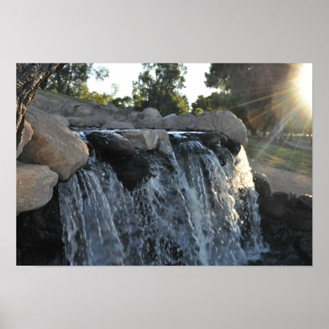 Póster Poster de caída de agua de miniaturas (Frente)
