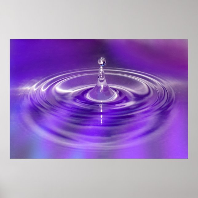 Póster Poster de caída de agua morada (Frente)