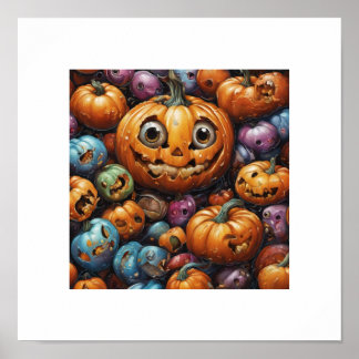 Póster Poster de calabaza de Candy Cute Halloween
