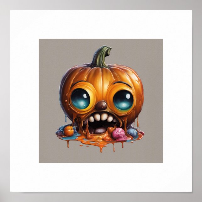 Póster Poster de Calabaza de Candy de Halloween Impar (Frente)