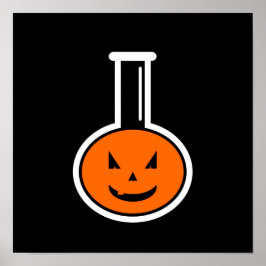 Póster Poster de calabaza de química de Halloween