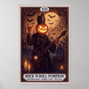 Póster Poster de calabaza para rollos Rock ’N - Tarjeta T