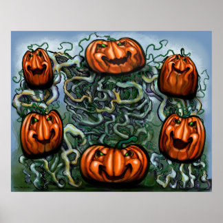 Póster Poster de calabazas de calabaza