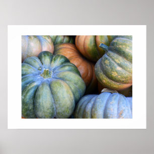 Póster Poster de calabazas de otoño