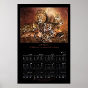 Póster Poster de calendario artístico Cat Power 2011