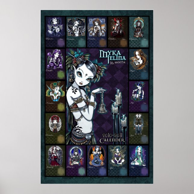 Póster Poster de calendario artístico Myka Jelina (Frente)
