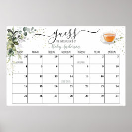 Póster Poster de calendario de citas pendientes de inicio