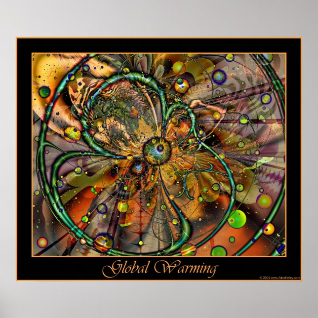 Póster Poster de calentamiento global (Frente)