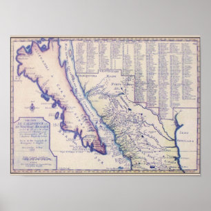 Póster Poster de California 1705 y de New