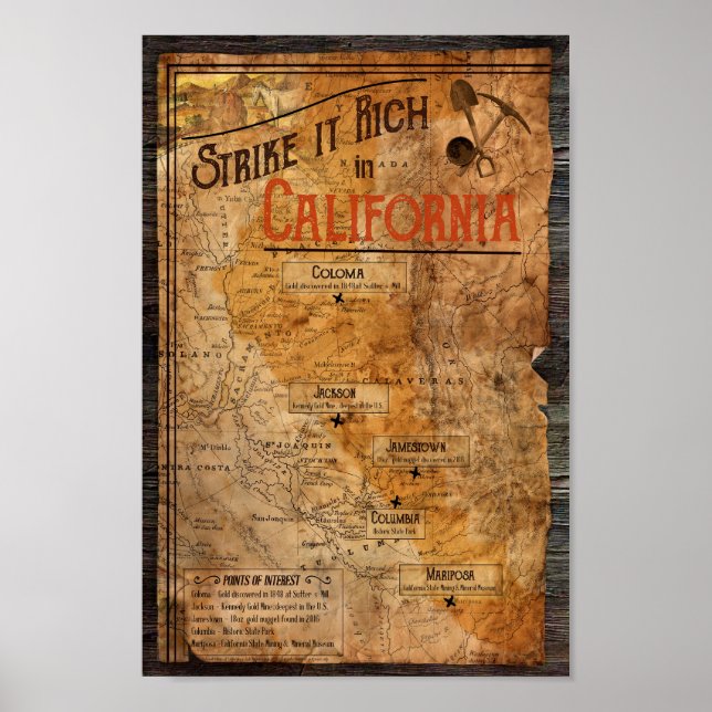 Póster Poster de California Gold Rush (Frente)