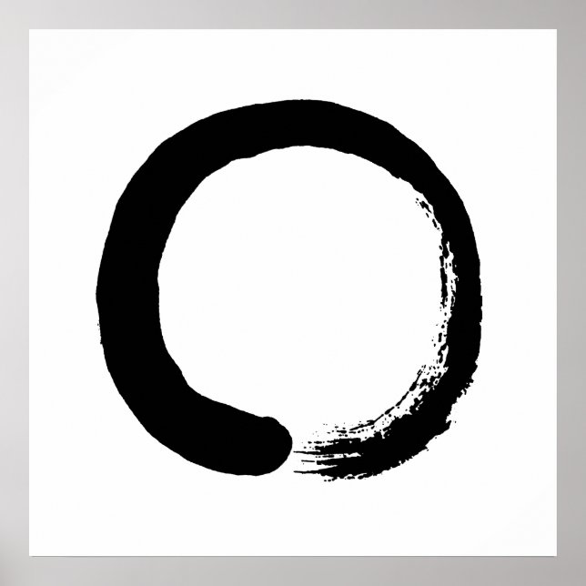 Póster Poster de caligrafía Enso Circle Zen (Frente)