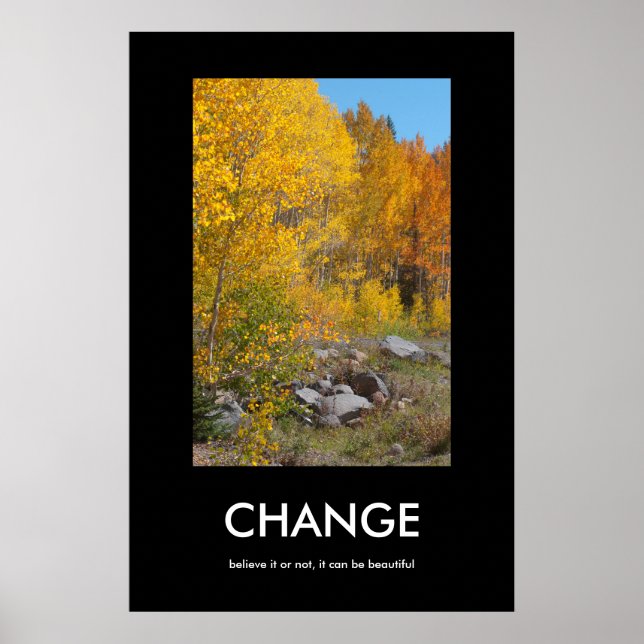 Póster Poster de cambios bello al borde del otoño (Frente)