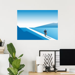 Póster Poster de Caminos Azules de Comienzo