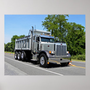 Póster Poster de camión de volcado Peterbilt