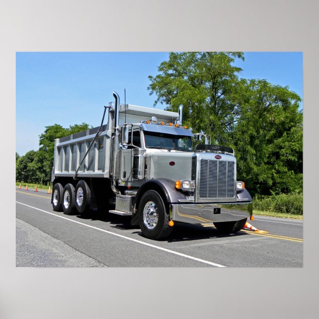 Póster Poster de camión de volcado Peterbilt (Frente)