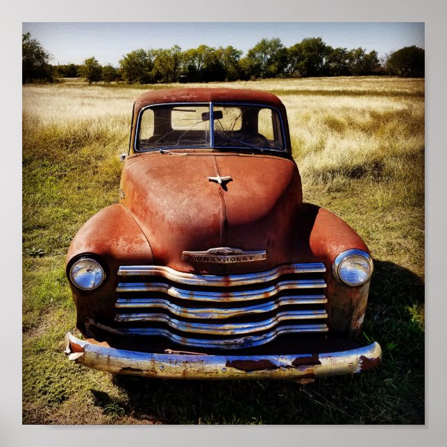 Póster Poster de camiones viejos (Frente)