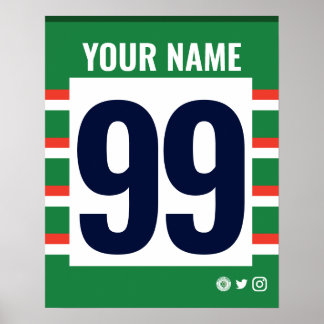 Póster Poster de camiseta de rugby personalizada de los T