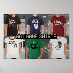 Póster Poster de camisetas de juego