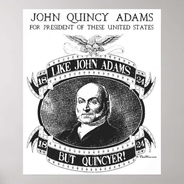 Póster Poster de campaña de John Quincy Adams 1824 (Frente)