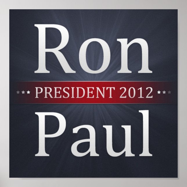 Póster Poster de campaña de Ron Paul 2012 (Frente)