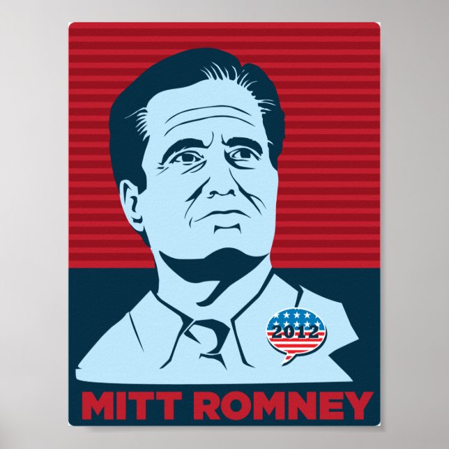 Póster Poster de campaña presidencial de Mitt Romney 2012 (Frente)
