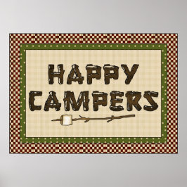 Póster Poster de camping