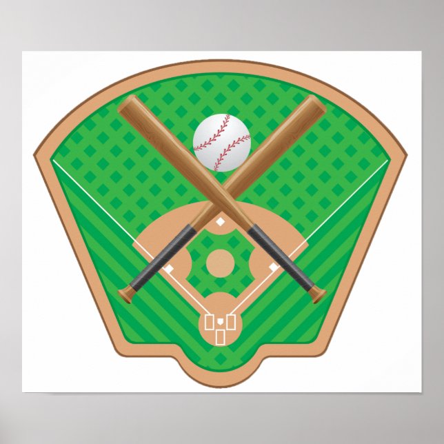 Póster Poster de Campo de Béisbol (Frente)