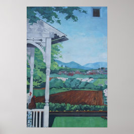 Póster Poster de campo de galerías y granjas