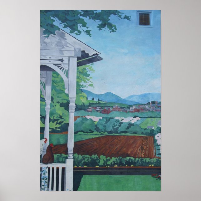 Póster Poster de campo de galerías y granjas (Frente)