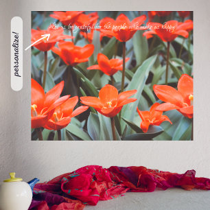 Póster Poster de campo tulipán rojo