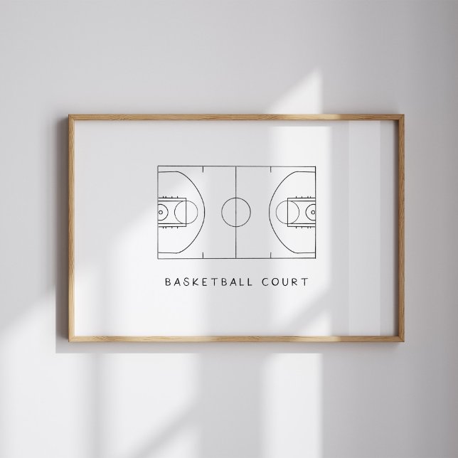 Póster Poster de cancha de baloncesto acuarela (Subido por el creador)