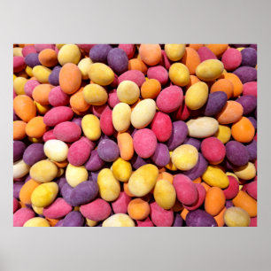 Póster Poster de Candies Mixtos de Tonos Cálidos