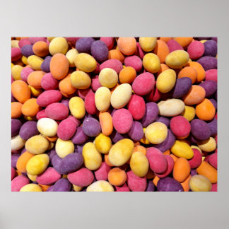 Póster Poster de Candies Mixtos de Tonos Cálidos