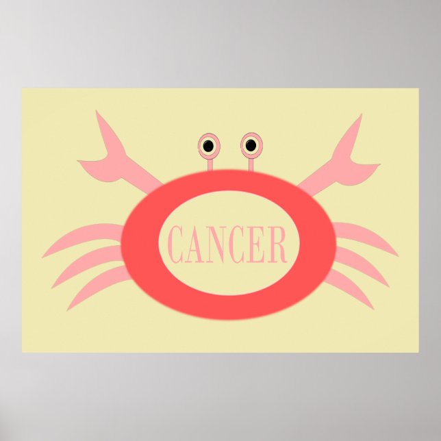 Póster Poster de cangrejo con estrella de cáncer (Frente)