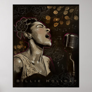 Póster Poster de Cantante de Jazz de Billie Holiday