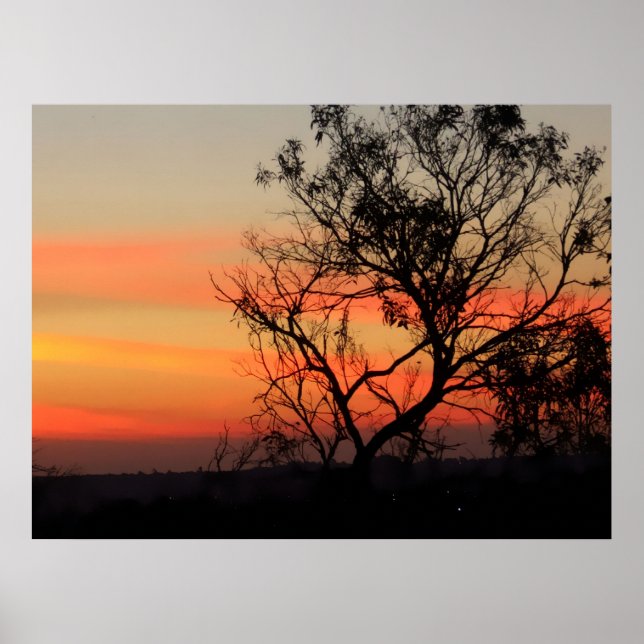 Póster Poster de capas de paisaje aéreo (Frente)