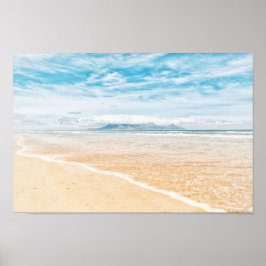 Póster Poster de Cape Town Table Mountain Beach Pastel