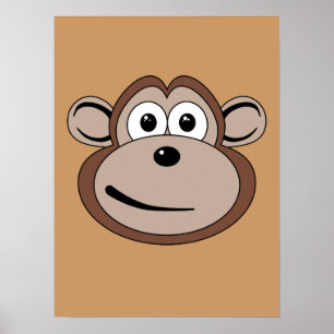Póster Poster de cara de mono personalizado