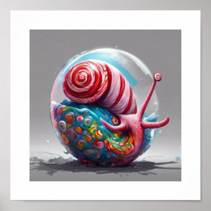 Póster Poster de caracoles de golosinas