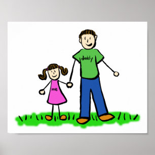 Póster Poster de caracteres de la familia del Personaliza