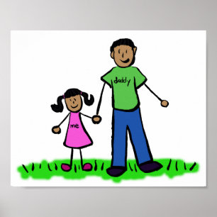 Póster Poster de caracteres de la familia del Personaliza