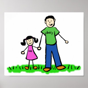 Póster Poster de caracteres de la familia del Personaliza