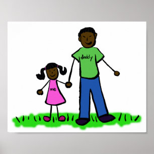 Póster Poster de caracteres de la familia del Personaliza